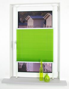 Bella Casa Klemmfix-Plissee verspannt, 150 x 45 cm, Apple Green