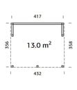 Bild 3 von Palmako Pavillon Nova, ca. B432/H282/T376 cm