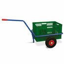 Bild 1 von Handwagen mit Kunststoffkorb, H 320 mm, grün, LxBxH 1250x640x660 mm, Tragkraft 200 kg