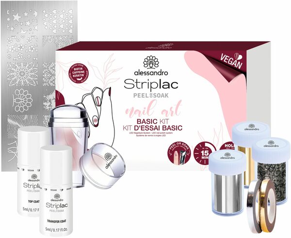 Bild 1 von alessandro international Nagellack-Set STRIPLAC NAIL ART BASIC KIT, 9-tlg.