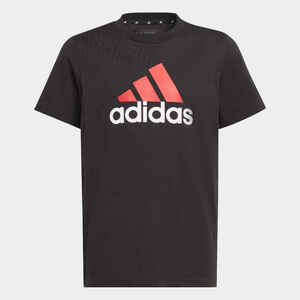 Adidas T-Shirt Kinder - schwarz/rot mit grossem Logo