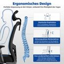 Bild 2 von Daynee Chefsessel Bürostuhl, Ergonomischer Schreibtischstuhl, Drehstuhl, Chefsessel (Packung), Verstellbare Armlehne, leise Rolle, Bis 155 kg belastbar, Atmungsaktiv, Sitzhöhe Einstellung, Wip