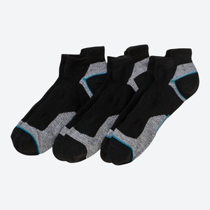 Herren-Sport-Sneaker-Socken mit Fersenschutz, 3er-Pack