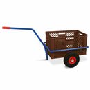 Bild 1 von Handwagen mit Kunststoffkorb, H 320 mm, braun, LxBxH 1250x640x660 mm, Tragkraft 200 kg