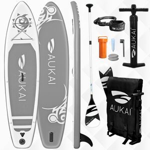 Aukai SUP-Board Stand Up Paddle Board 320cm "Ocean" Surfboard aufblasbar + Paddel Surfbrett Paddling Paddelboard