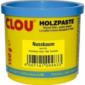 Clou Holzpaste wasserverdünnbar Nussbaum 150 g