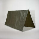 Bild 1 von Plane Bushcraft Camping kompakt leicht 2,95 × 2,8 m wasserdicht khaki