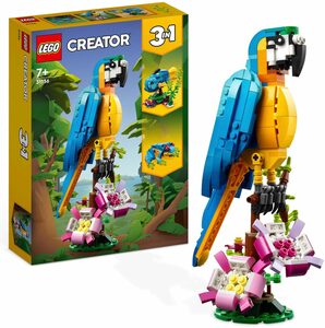 LEGO® Konstruktionsspielsteine Exotischer Papagei (31136), LEGO® Creator 3in1, (253 St)