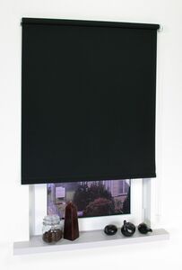 Bella Casa Seitenzugrollo, Kettenzugrollo, 180 x 102 cm, schwarz