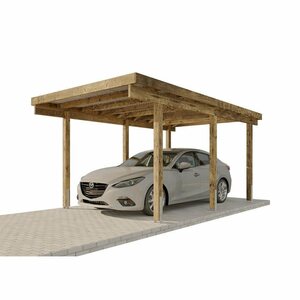 Alpholz Carport Sardinien KDI Grün B 304 cm x T 730 cm