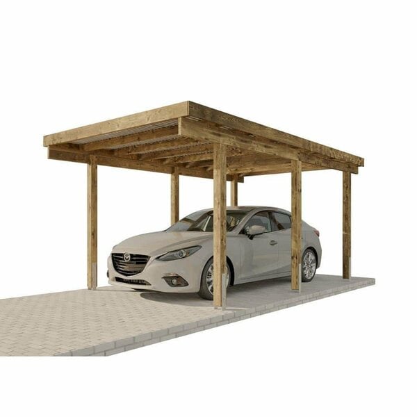 Bild 1 von Alpholz Carport Sardinien KDI Grün B 304 cm x T 730 cm