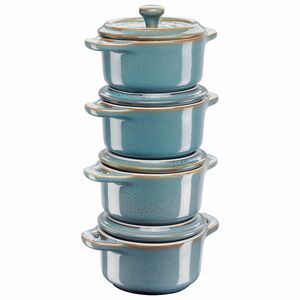 STAUB® Mini-Cocotte-Set aus Keramik 0,2l Volumen 4tlg., mit Deckel