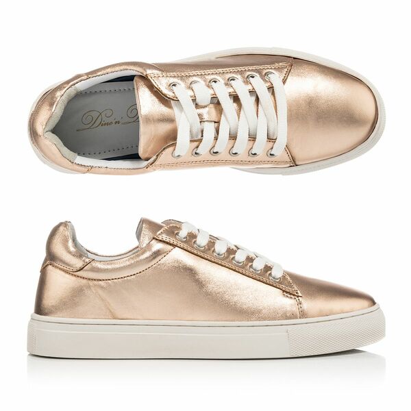 Bild 1 von DINE 'N' DANCE Damen-Sneaker echt Leder Metallic Memory Foam