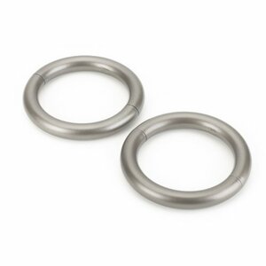 Umbra Halo Gardinenraffhalter – Magnetische Drapier Ringe für Vorhänge und Gardinen, Set mit 2 Ringen, Metall / Nickel