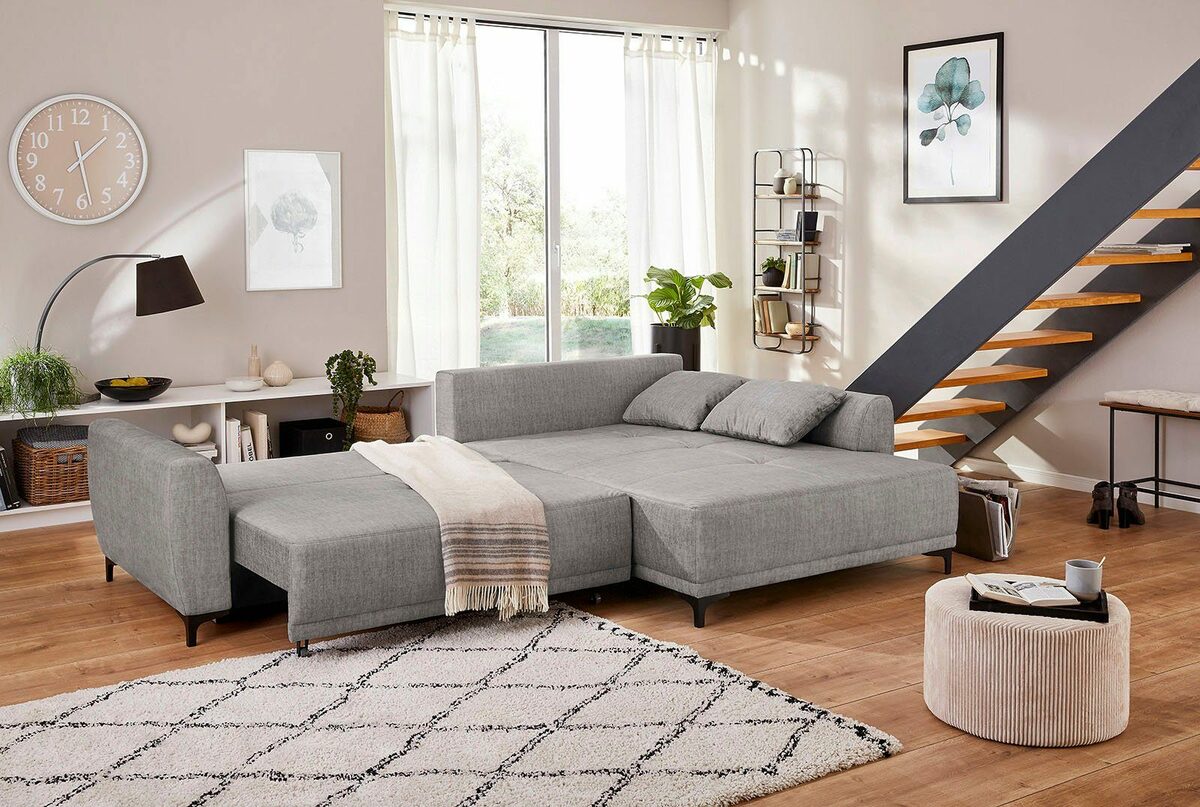 Bild 2 von Jockenhöfer Gruppe Ecksofa Aviano, inkl. praktischer Bettfunktion, Stauraum/Bettkasten, Wellenfederung