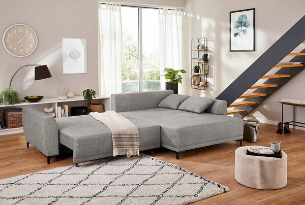 Bild 2 von Jockenhöfer Gruppe Ecksofa Aviano, inkl. praktischer Bettfunktion, Stauraum/Bettkasten, Wellenfederung