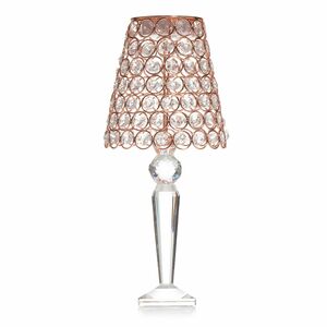 LUMIDA Casa Deko-Lampe Kristall-Design Acrylfuß Timer, Höhe 33cm