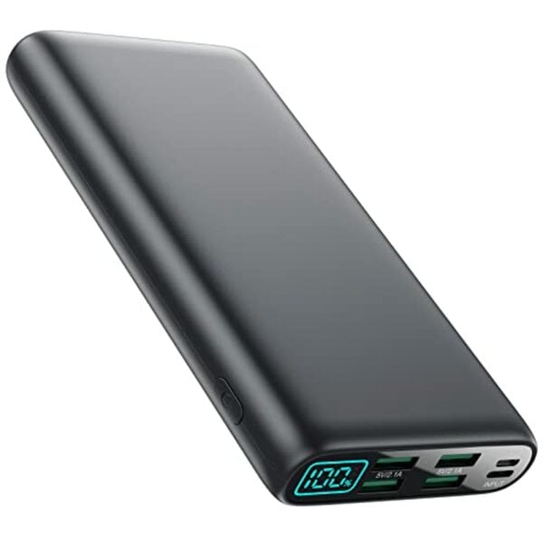 Bild 1 von Trswyop Power Bank 38800 mAh,【Einzigartig 4 Ausgänge & 0-100% LCD Display】 Powerbank USB C Tragbares Externe Ladegerät Externer Akku Battery Pack für iPhone 11 12 Pro Max Samsung S21 S22 Ninte