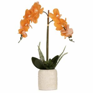 ABELLA Flora künstliche Orchidee 12 Blüten Designtopf Höhe 60cm