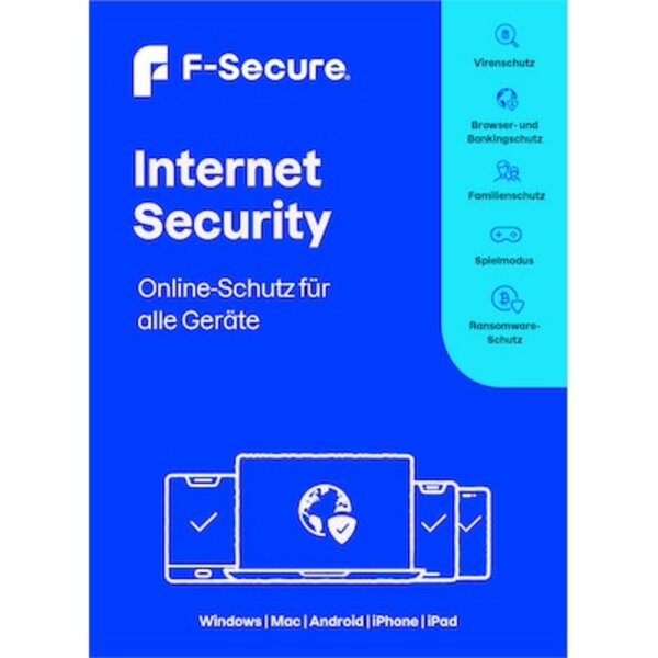 Bild 1 von F-Secure Internet Security | 3 Geräte | 1 Jahr | Download & Produktschlüssel