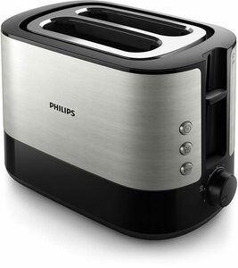 Philips Toaster HD2637/90 Viva Collection, 2 kurze Schlitze, für 2 Scheiben, 950 W