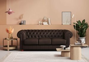 Max Winzer® Chesterfield-Sofa Kent, 3-Sitzer mit edler Knopfheftung, Breite 205 cm