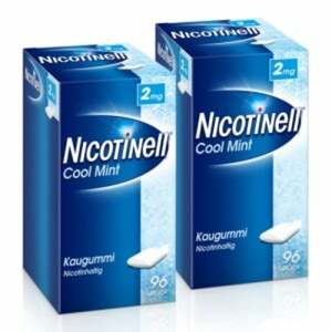 Nicotinell Kaugummi 2 mg Cool Mint Doppelpack 192 St