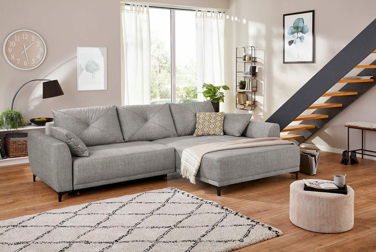 Bild 1 von Jockenhöfer Gruppe Ecksofa Aviano, inkl. praktischer Bettfunktion, Stauraum/Bettkasten, Wellenfederung