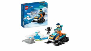 LEGO City 60376 Arktis-Schneemobil, Set mit 3 Tier-Figuren Konstruktionsspielzeug