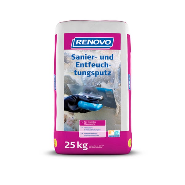 Bild 1 von RENOVO Sanier- und Entfeuchtungsputz grau 25 kg