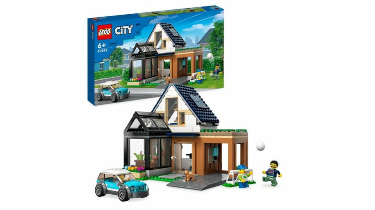 Bild 1 von LEGO City 60398 Familienhaus mit Elektroauto Set, Puppenhaus mit Zubehör