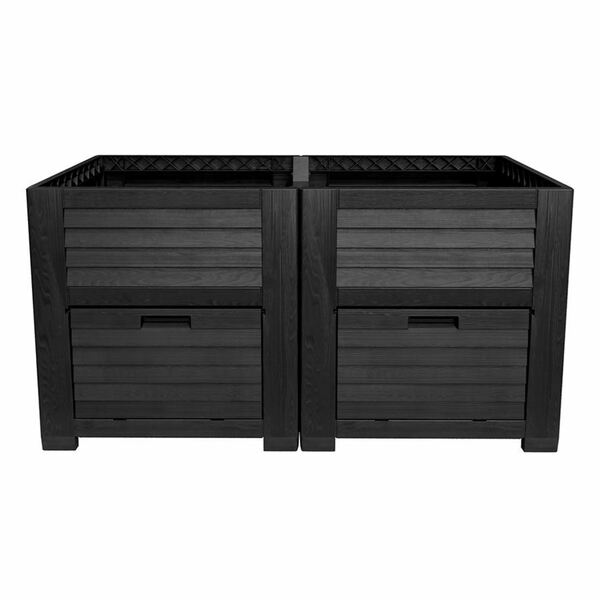 Bild 3 von Maxi-Hochbeet mit 2 Pflanzfächern 150x75x78cm Anthrazit