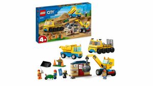LEGO City 60391 Baufahrzeuge Set, Abriss-Spielzeug mit Bagger und Kipper