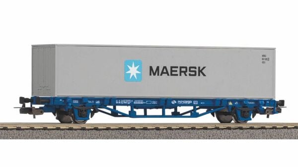 Bild 1 von PIKO H0 97162 - Containertragwagen Lgs579 PKP Cargo VI "Maersk"