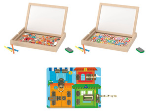 Playtive Schließfach-Spiel / Magnetbox, aus Echtholz