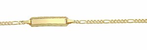 Adelia´s Goldarmband "Damen Goldschmuck 585 Gold Figaro Armband 14 cm", 585 Gold Figarokette Goldschmuck für Damen
