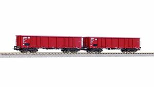 PIKO H0 58380 - 2er Set Offene Güterwagen Eaos DB IV