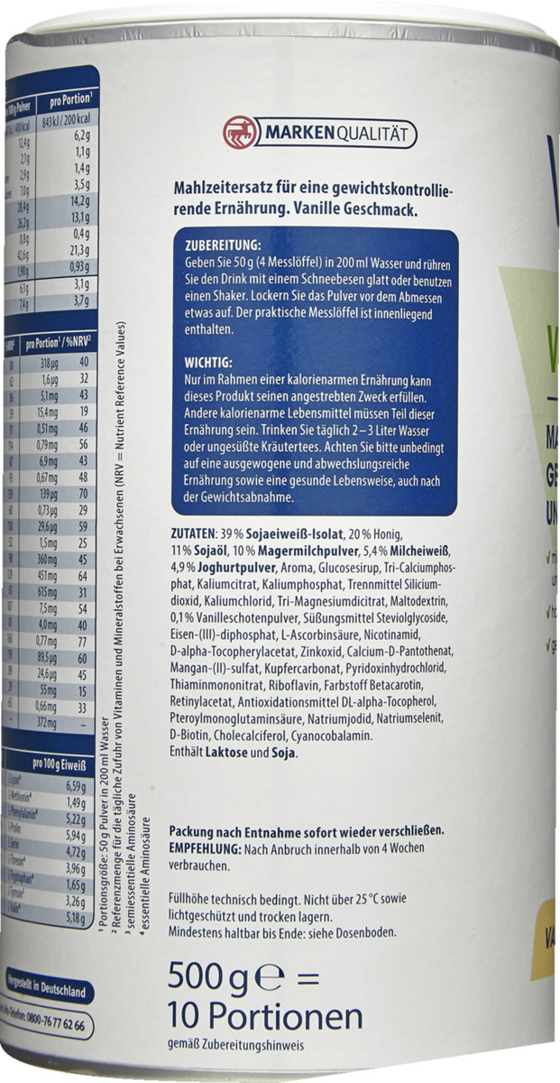 Bild 3 von WellMix BALANCE Vitalkost Vanille Geschmack 15.98 EUR/1 kg