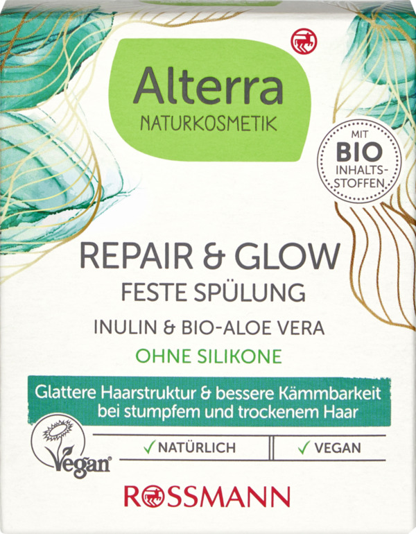 Bild 1 von Alterra NATURKOSMETIK Feste Spülung Repair & Glow