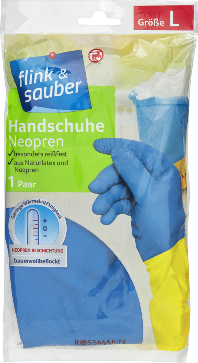 Bild 1 von flink & sauber Haushalts Handschuhe Neoprene® Gr. L