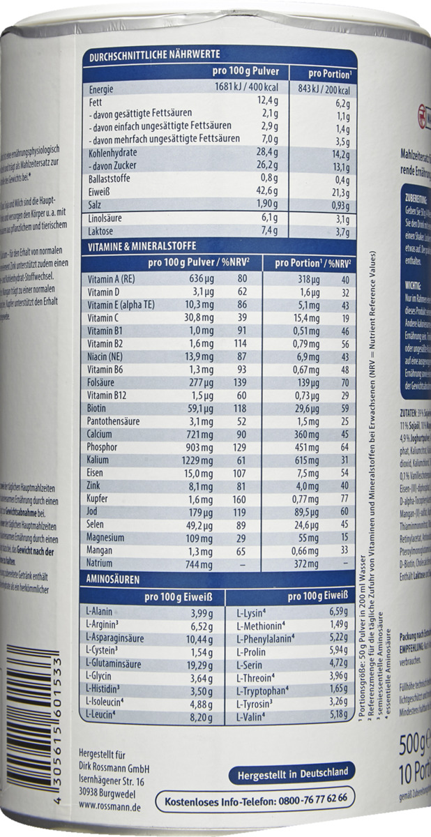 Bild 4 von WellMix BALANCE Vitalkost Vanille Geschmack 15.98 EUR/1 kg
