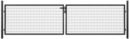 Bild 1 von TETZNER & JENTZSCH - Metall Doppeltor B4000 x H1000 mm inkl. Pfosten + Beschlägen RAL7016 anthrazit