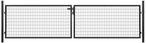 Bild 1 von TETZNER & JENTZSCH - Metall Doppeltor B4000 x H1000 mm inkl. Pfosten + Beschlägen RAL7016 anthrazit