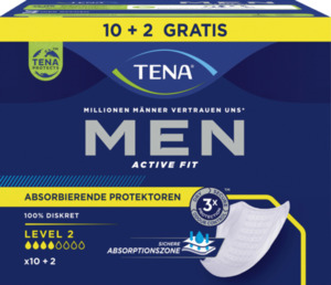 TENA Men Active Fit Absorbierende Protektoren Einlagen Level 2