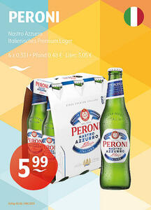 PERONI Nastro Azzurro
Italienisches Premium Lager