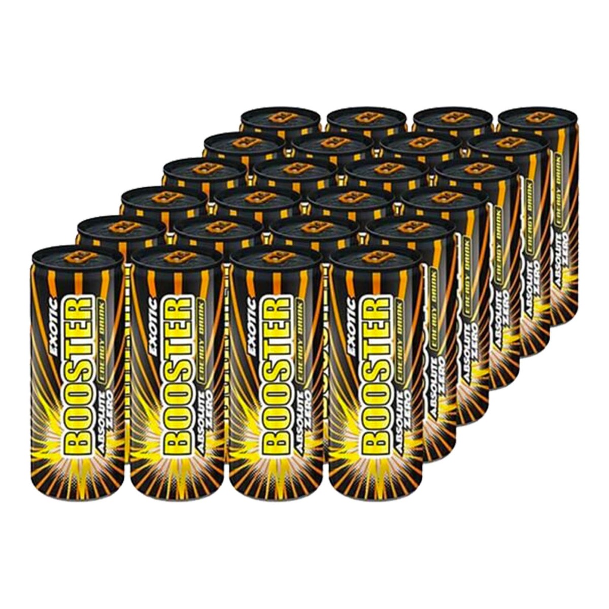 Bild 1 von Booster Engergy Drink Exotic Zero 0,33 Liter Dose, 24er Pack
