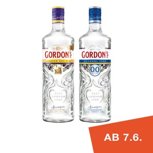 GORDON’S LONDON DRY GIN37,5 % Vol.oder ALKOHOLFREIje 0,7-l-Fl.