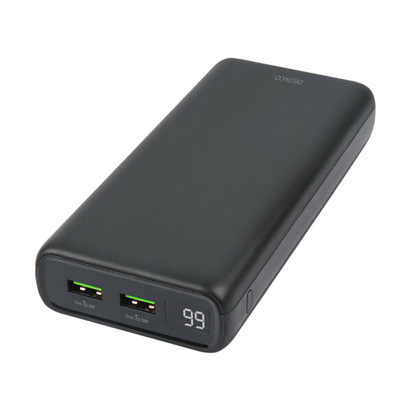 Bild 1 von DELTACO 
                                            Powerbank PB-C1004 mit 20.000 mAh, 1x USB-C PD 60 W & 2x USB-A Fast Charge