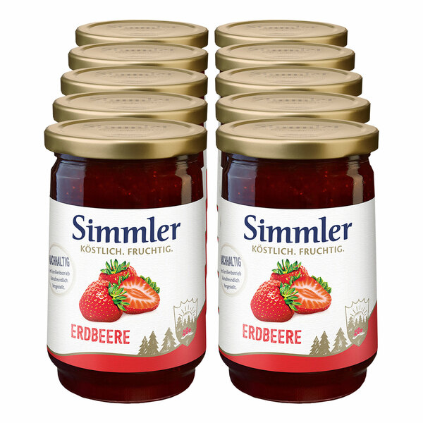 Bild 1 von Simmler Erdbeer-Konfitüre 450 g, 10er Pack