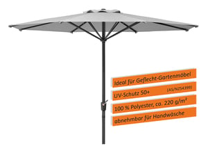 Schneider Sonnenschirm Korsika silbergrau, Ø 320 cm